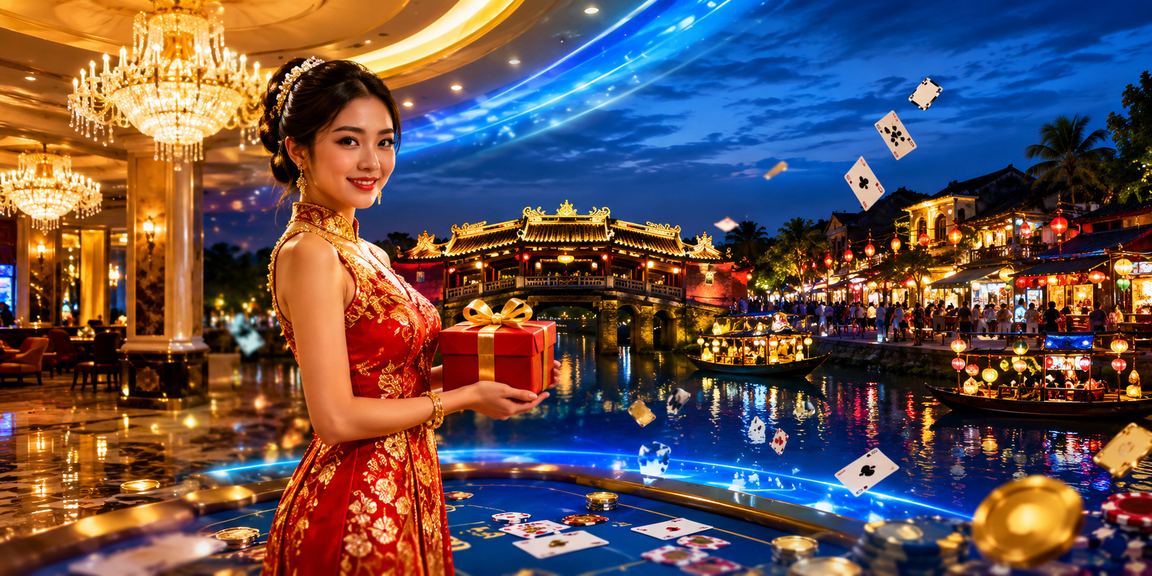 Trò chơi bài tại chợ đêm Hội An, không khí sôi động của người chơi chuyên nghiệp