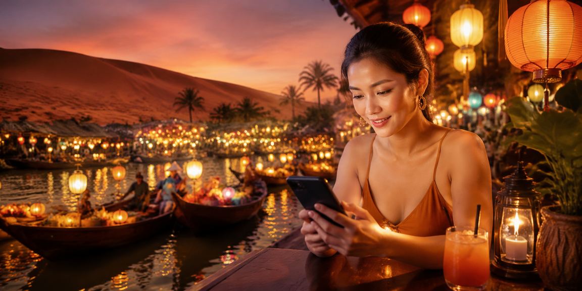 Người chơi đang trải nghiệm casino trực tuyến tại Việt Nam trên điện thoại